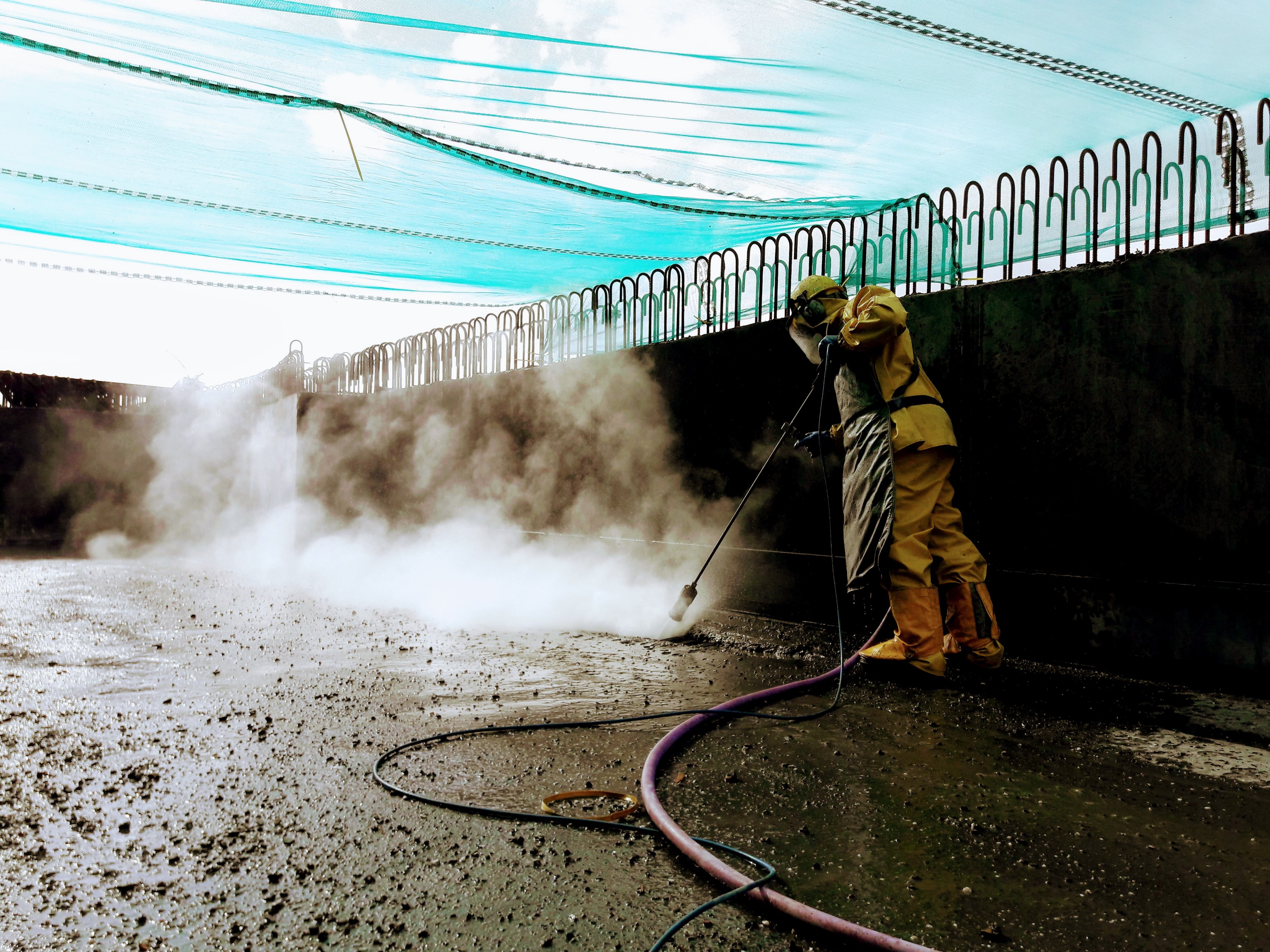 Hydrodemolition voor nieuwe betonstort